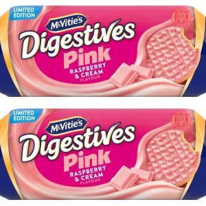 McVitie's Digestive Pink Raspberry & Cream Flavour Limited Edition 232g