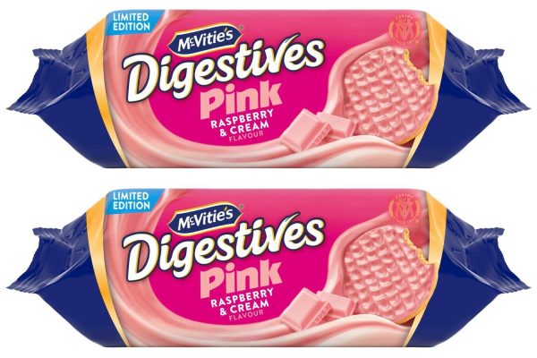 McVitie's Digestive Pink Raspberry & Cream Flavour Limited Edition 232g