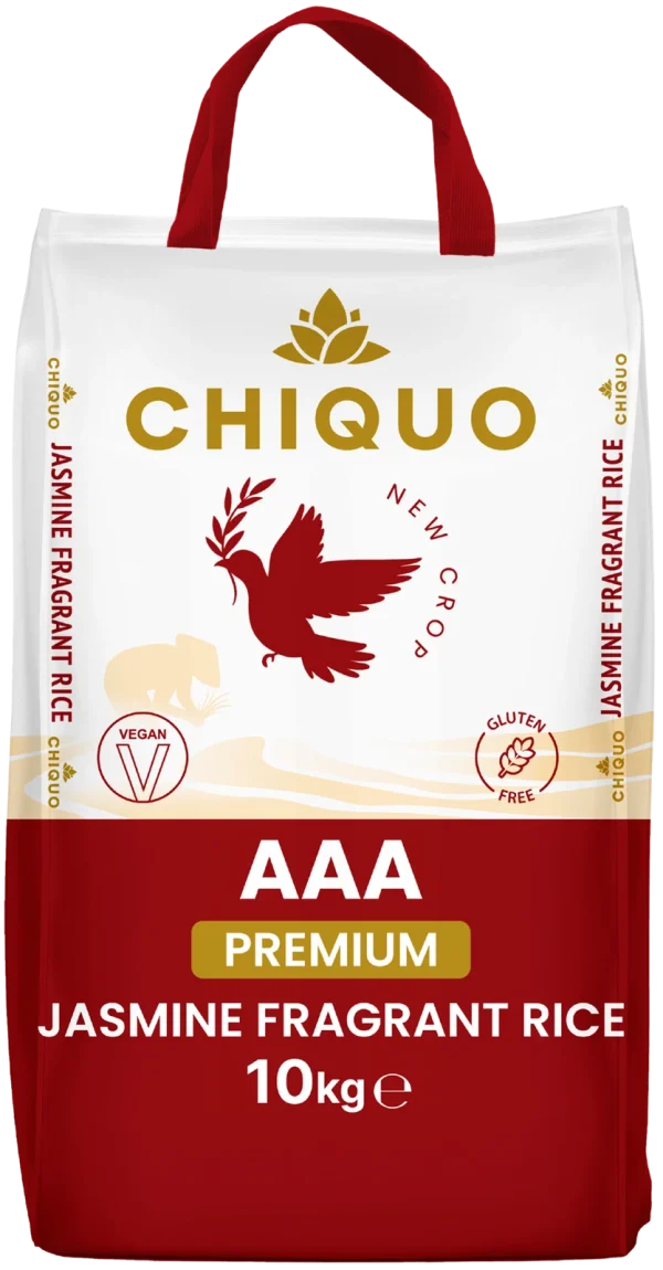 Chiquo AAA Premium Jasmine Fragrant Rice 10kg – Vegan & 100% Gluten Free