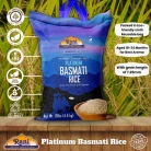 Rani Platinum White Basmati Rice Extra Long Aged 10-Pound Bag
