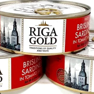 Riga Gold Fried Brisling Sardines in Tomato Sauce Chunk Style